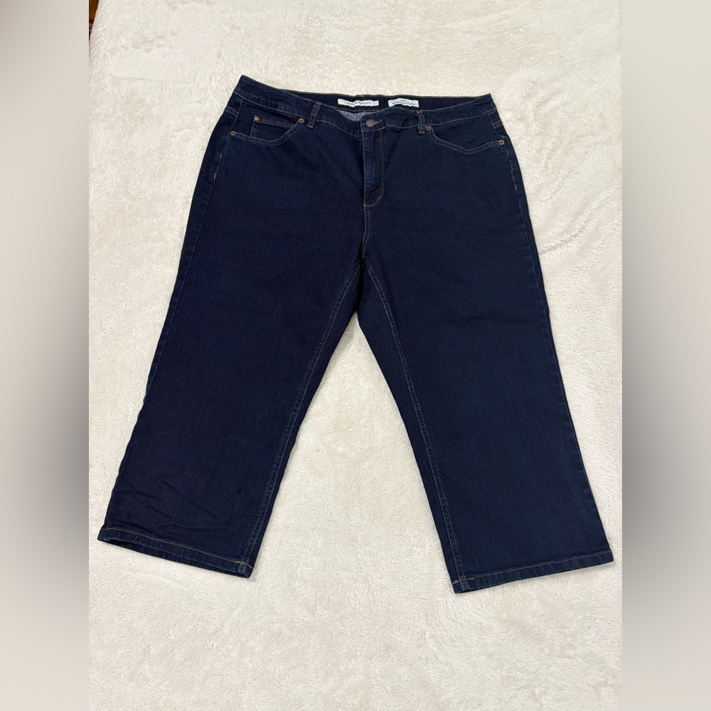 Jones New York Navy Jeans Regular Plus Size 20 W